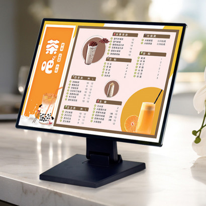 PANEL MENU SLIM BOX 1 CARA A2 CON PEDESTAL (435X600) COLOR NEGRO